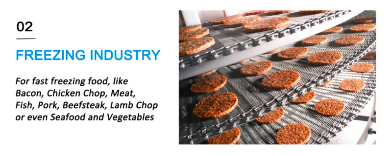 Flexible Rod Conveyor Belts for Freezing