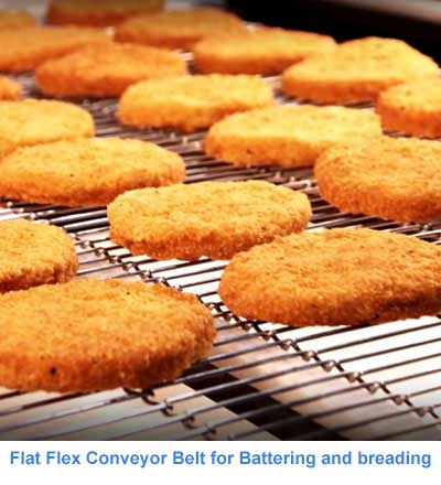 Flat Flex Conveyor Belts for breading